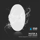 12W(1200Lm) LED wall luminaire, IP65, V-TAC, round, black, dimmable, 3IN1