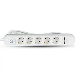 3m pikendusjuhe, 5 pistikupesa, IP20 16A 250V 3680W, 2 USB, V-TAC