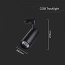 Светодиодный трековый светильник 40W(3150Lm), V-TAC, IP20, гарантия 2 года, черный с черным отражателем 3IN1(2700/4000/6000K)