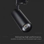 40W(3150Lm) LED raidvalgusti, V-TAC, IP20, 2 aastat garantiid, must, musta reflektoriga 3IN1(2700/4000/6000K)