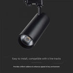 40W(3150Lm) LED raidvalgusti, V-TAC, IP20, 2 aastat garantiid, must, musta reflektoriga 3IN1(2700/4000/6000K)