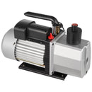 VEVOR profesionāls divpakāpju rotācijas lāpstiņu vakuumsūknis, gaisa plūsma 483 l/min, gala vakuums 15 mikroni, jauda 0,56 kW (3/4 HP)