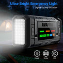 AVAPOW TJ68 6000A Akumulatora Palaidējs ar 4" HD Displeju, PD 65W Divvirzienu Ātro Uzlādi, 12V Starta Bloks Automašīnām – Piemērots Visiem Benzīna un Dīzeļa Dzinējiem