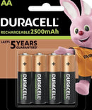 Duracell Rechargeable Accu Stay Charged 2500mAh HR6 AA (LR6), 4 pcs.