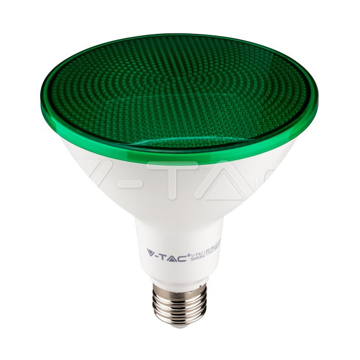 E27 17W(1300Lm) LED spuldze, PAR38, V-TAC, zaļa