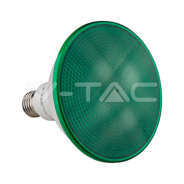 E27 17W(1300Lm) LED spuldze, PAR38, V-TAC, zaļa