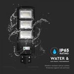 12W (1200Lm) LED päikesepaneelide tänavavalgustus, V-TAC, IP65, must, jaheda valge valgus 6000K