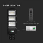 12W (1200Lm) LED päikesepaneelide tänavavalgustus, V-TAC, IP65, must, jaheda valge valgus 6000K