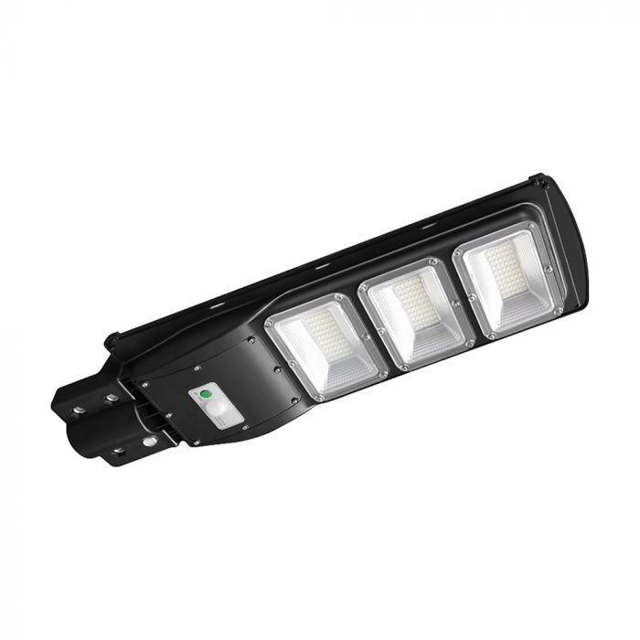 12W (1200Lm) LED päikesepaneelide tänavavalgustus, V-TAC, IP65, must, jaheda valge valgus 6000K