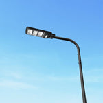 12W (1200Lm) LED päikesepaneelide tänavavalgustus, V-TAC, IP65, must, jaheda valge valgus 6000K