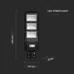 12W (1200Lm) LED päikesepaneelide tänavavalgustus, V-TAC, IP65, must, jaheda valge valgus 6000K