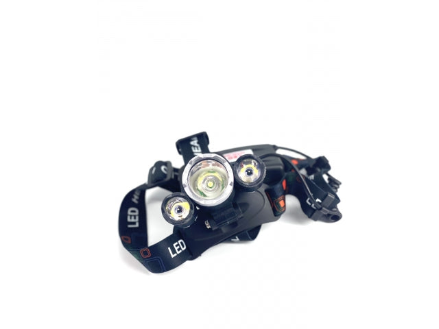 1 CREE T6 + 2 CREE T6 LED galvas lukturis, 2 X 18650 Baterijas