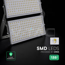 500W(67500Lm) LED CREE prožektors, V-TAC, IP65, melns, auksti balta gaisma 6500K