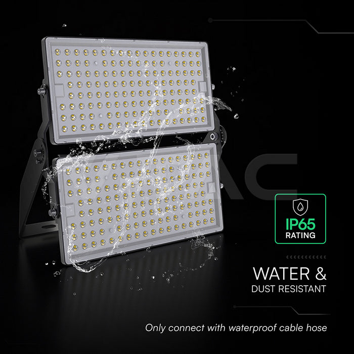 500W(67500Lm) LED CREE prožektors, V-TAC, IP65, melns, auksti balta gaisma 6500K