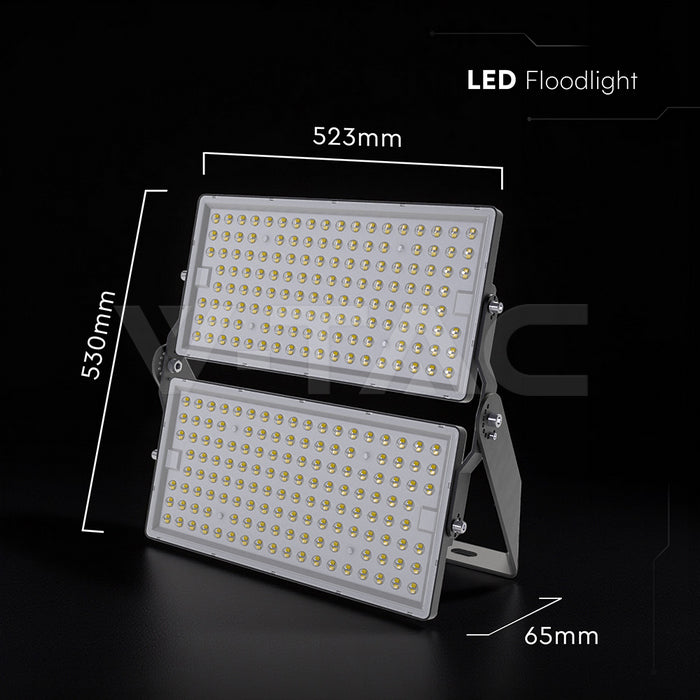 500W(67500Lm) LED CREE prožektors, V-TAC, IP65, melns, auksti balta gaisma 6500K