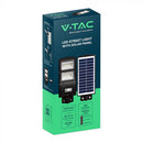 8W (1000Lm) LED päikesepaneelide tänavavalgusti, V-TAC, IP65, must, jaheda valge valgus 6000K