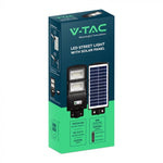 8W (1000Lm) LED päikesepaneelide tänavavalgusti, V-TAC, IP65, must, jaheda valge valgus 6000K
