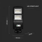 8W (1000Lm) LED päikesepaneelide tänavavalgusti, V-TAC, IP65, must, jaheda valge valgus 6000K