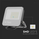 50W(9250Lm) LED Spotlight, V-TAC, IP65, black body and gray glass, warranty 2 years, neutral white light 4000K