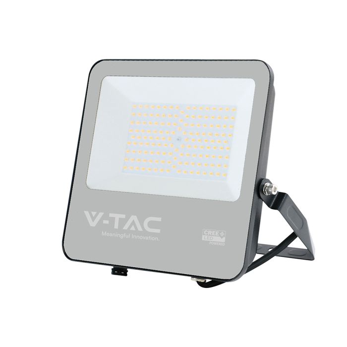 100W(18500Lm) LED prožektors, V-TAC VT-44105, CREE SMD, 185Lm/W, IP65, IK05, melns, 256x42x229mm, 1m kabelis, 115°, 6 gadu garantija, neitrāli balta gaisma 4000K