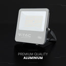 100W(18500Lm) LED prožektors, V-TAC VT-44105, CREE SMD, 185Lm/W, IP65, IK05, melns, 256x42x229mm, 1m kabelis, 115°, 6 gadu garantija, neitrāli balta gaisma 4000K