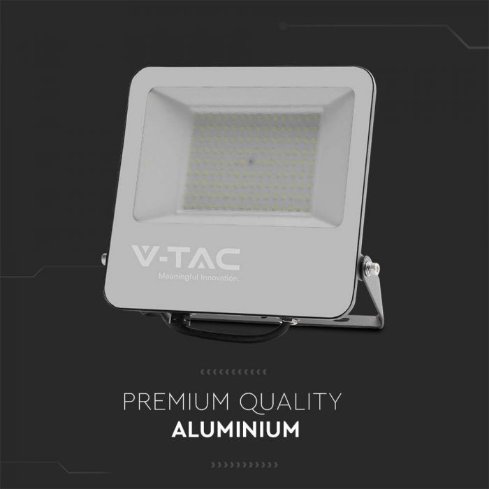 100W (18500Lm) LED-valgusti ilma liikumisandurita, V-TAC, IP65, must korpus ja hall klaas, neutraalne valge valgus 4000K