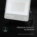 200W(37000Lm) LED prožektors, V-TAC VT-44205, CREE SMD, 185Lm/W, IP65, IK05, melns, 406x47x333mm, 1m kabelis, 115°, 6 gadu garantija, neitrāli balta gaisma 4000K