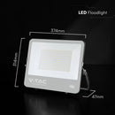 200W(37000Lm) LED prožektors, V-TAC VT-44205, CREE SMD, 185Lm/W, IP65, IK05, melns, 406x47x333mm, 1m kabelis, 115°, 6 gadu garantija, neitrāli balta gaisma 4000K