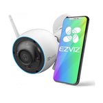 Ezviz H3 ārtelpu Viedā 3K videokamera ar cilvēku un mašīnu uztveršanu, krāsainu nakts redzamību, sirēnu, trauksmes gaismu, IP67, divvirzienu audio