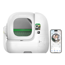 Viedā automātiskā kaķu tualete PETKIT Purobot Max Pro 2 ar pašattīrīšanos, mākslīgā intelekta kameru, kaķu seju atpazīšanu, veselības uzraudzību, 8 l atkritumu tvertni un Wi-Fi. balta