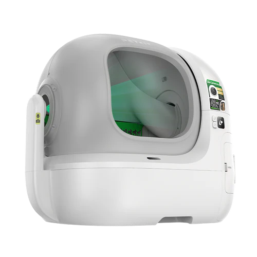 Pieejama no 20. oktobra Viedā automātiskā kaķu tualete PETKIT Purobot Max Pro 2 ar pašattīrīšanos, mākslīgā intelekta kameru, kaķu seju atpazīšanu, veselības uzraudzību, 8 l atkritumu tvertni un Wi-Fi. balta