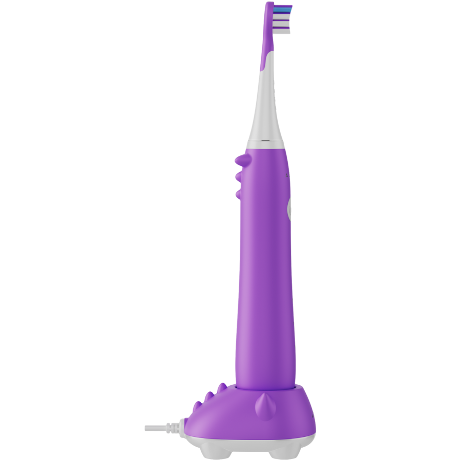 AENO bērnu elektriskā zobu birste DB9, violeta, 19 200 apgr./min, 3 režīmi, spiediena sensors, bezvadu uzlāde, 3 uzgaļi, IPX7