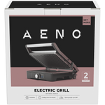 AENO elektriskais grils EG2, 2000 W, temperatūras regulēšana, 180° atvēršanas leņķis, 290 x 234 mm plāksnes