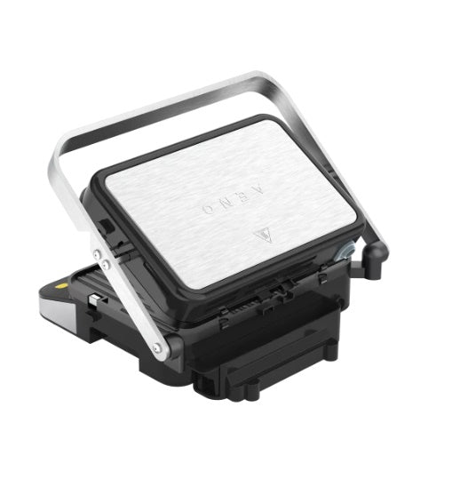 AENO Elektriskais grils EG5: 2000W, 2 sild. režīmi - apakšējais grils, abi grili, 6 iepriekš sagatavotas programmas, atsaldēšana noņemamas divpusējās plāksnes, plāksnes izmērs 320*220 mm.