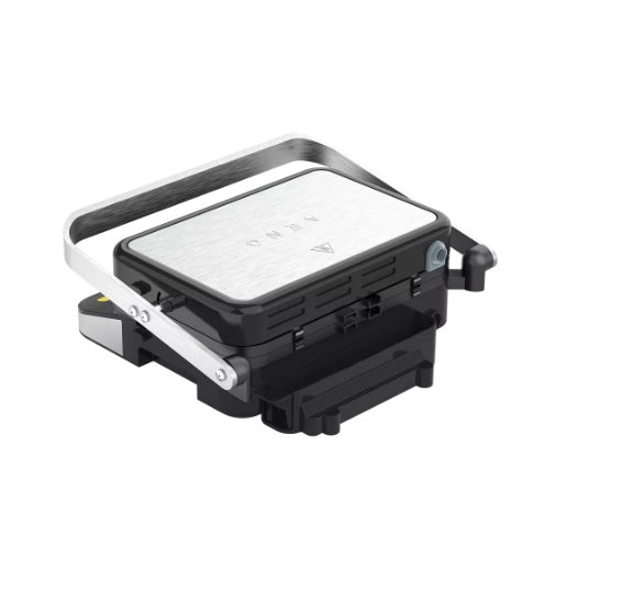 AENO Elektriskais grils EG5: 2000W, 2 sild. režīmi - apakšējais grils, abi grili, 6 iepriekš sagatavotas programmas, atsaldēšana noņemamas divpusējās plāksnes, plāksnes izmērs 320*220 mm.