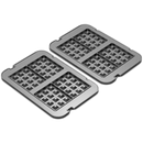 AENO vafeļu plākšņu komplekts AEG0001/AEG0005 elektriskajam grilam, nepiedegošs pārklājums, 290 × 234 mm, 2 gab.