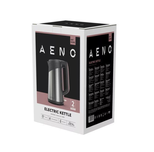AENO Elektriskā tējkanna EK3: 1850-2200W, 1.7L, Strix, Dubultās sienas, Neuzsildāms korpuss, Automātiskā izslēgšanās, Sausas tvertnes aizsardzība