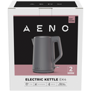 AENO elektriskā tējkanna EK4, 1,5 L, 1850–2200 W, ar STRIX termoregulatoru, dubultsienu konstrukcija, auksts korpuss, automātiska izslēgšanās, aizsardzība pret darbību bez ūdens