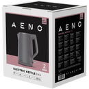AENO elektriskā tējkanna EK4, 1,5 L, 1850–2200 W, ar STRIX termoregulatoru, dubultsienu konstrukcija, auksts korpuss, automātiska izslēgšanās, aizsardzība pret darbību bez ūdens