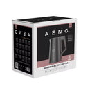 AENO Elektriskā tējkanna EK7S Smart: 1850-2200W, 1.7L, Strix, divkāršās sienas, temperatūras kontrole, siltuma saglabāšanas funkcija, vadība caur Wi-Fi, LED displejs, nedegoša virsma, automātiska izslēgšanās, aizsardzība pret sausu tvertni.