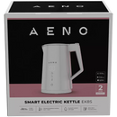 AENO elektriskā tējkanna EK8S Smart: 1850–2200 W, 1,7 L, Strix, dubultsienu korpuss, temperatūras kontrole, uzturēšanas funkcija, vadība caur Wi-Fi, LED displejs, nesakarstošs korpuss, automātiska izslēgšanās, aizsardzība pret darbību bez ūdens