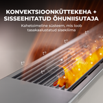 AENO FH1S Premium Space Fire sildītājs, 2000 W, Wi-Fi, balts