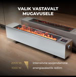AENO FH1S Premium Space Fire sildītājs, 2000 W, Wi-Fi, balts