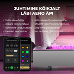 AENO FH1S Premium Space Fire sildītājs, 2000 W, Wi-Fi, balts