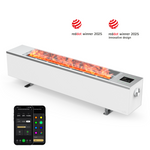 AENO FH1S Premium Space Fire sildītājs, 2000 W, Wi-Fi, balts