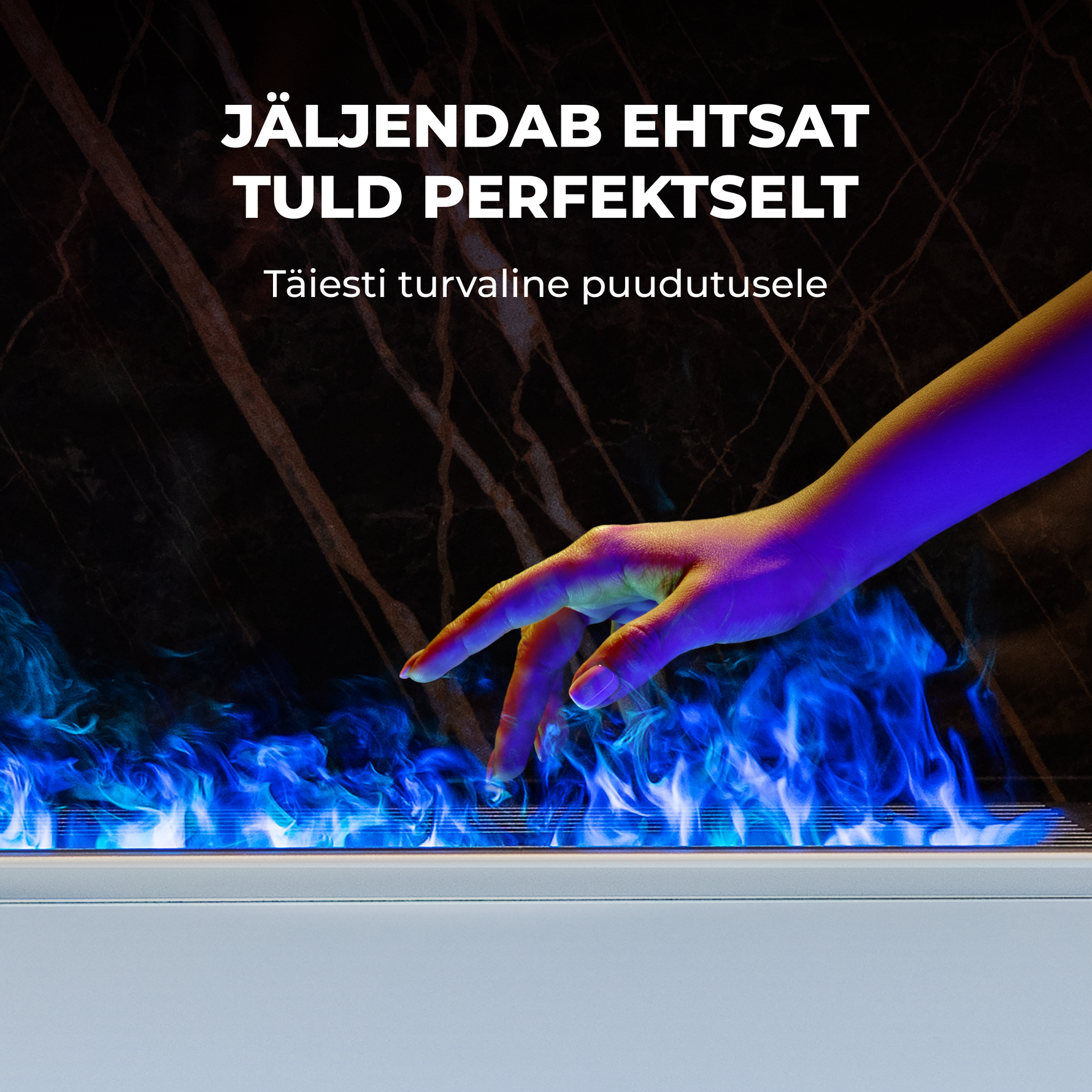 AENO FH1S Premium Space Fire sildītājs, 2000 W, Wi-Fi, balts
