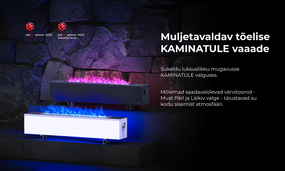 AENO FH2S Premium Space Fire viedais sildītājs, 2000 W, melns