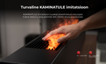 AENO FH2S Premium Space Fire viedais sildītājs, 2000 W, melns