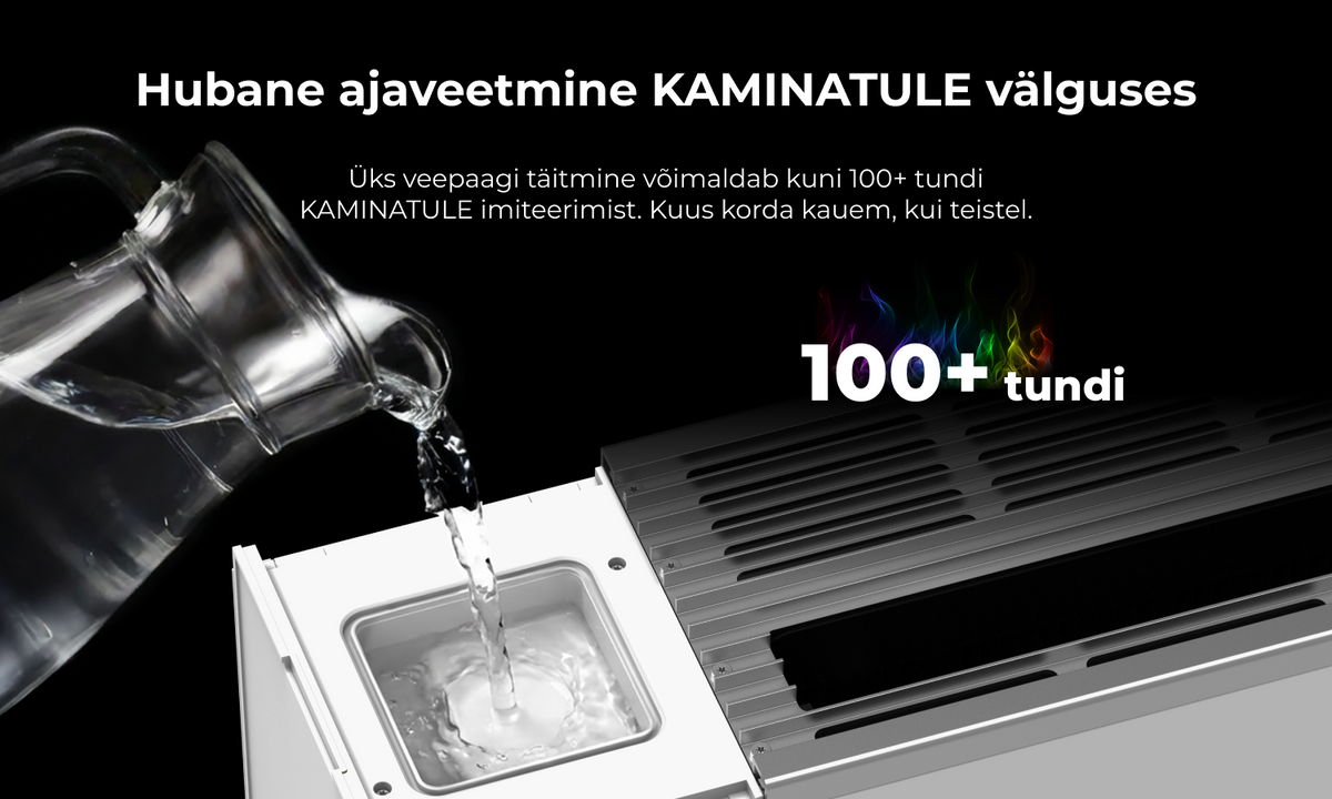 AENO FH2S Premium Space Fire viedais sildītājs, 2000 W, melns