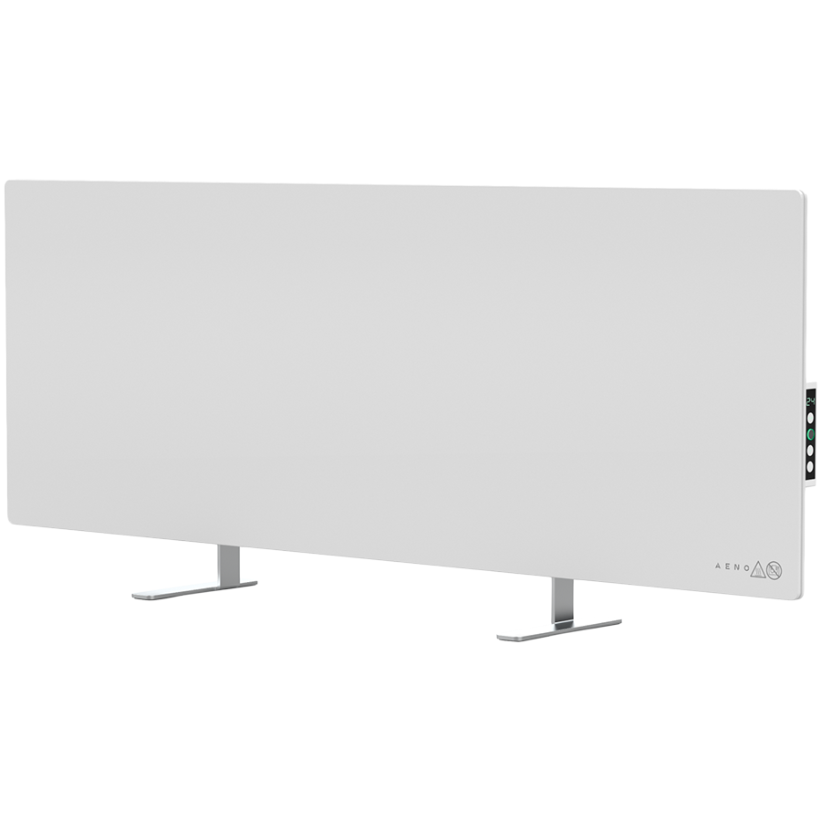 AENO Premium Eco Smart Heater, 700 W, rūdīts stikls, infrasarkanā + konvekcijas apkures tips, LED displejs, kontaktdakšas tips: Eiropa (E/F tips), BALTS